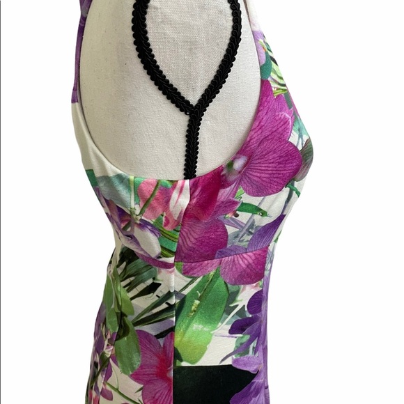 Tina Turk floral keyhole back lacy slip on dress size 2 - Picture 4 of 13